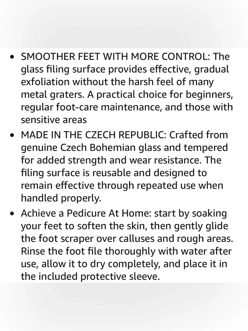 Czech Glass Foot Callus Remover with Sleeve, Sea Spritz